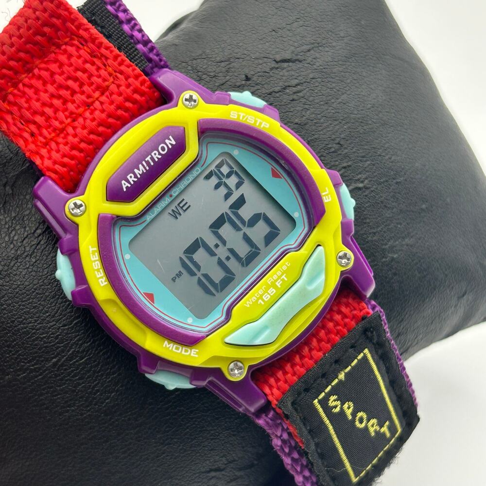 Armitron Sports Unisex Digital Chronograph Watch Working View 3